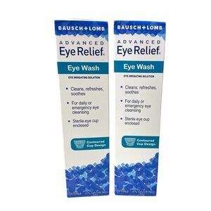 2 Pack BAUSCH + LOMB Eye Wash Cleans Refreshes Soothes 4oz each